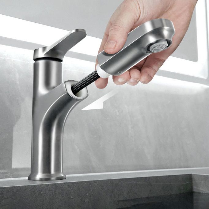 Avtoit | Contemporary Bath Faucet Brass Lever Handle Pull-Out Sink Faucet