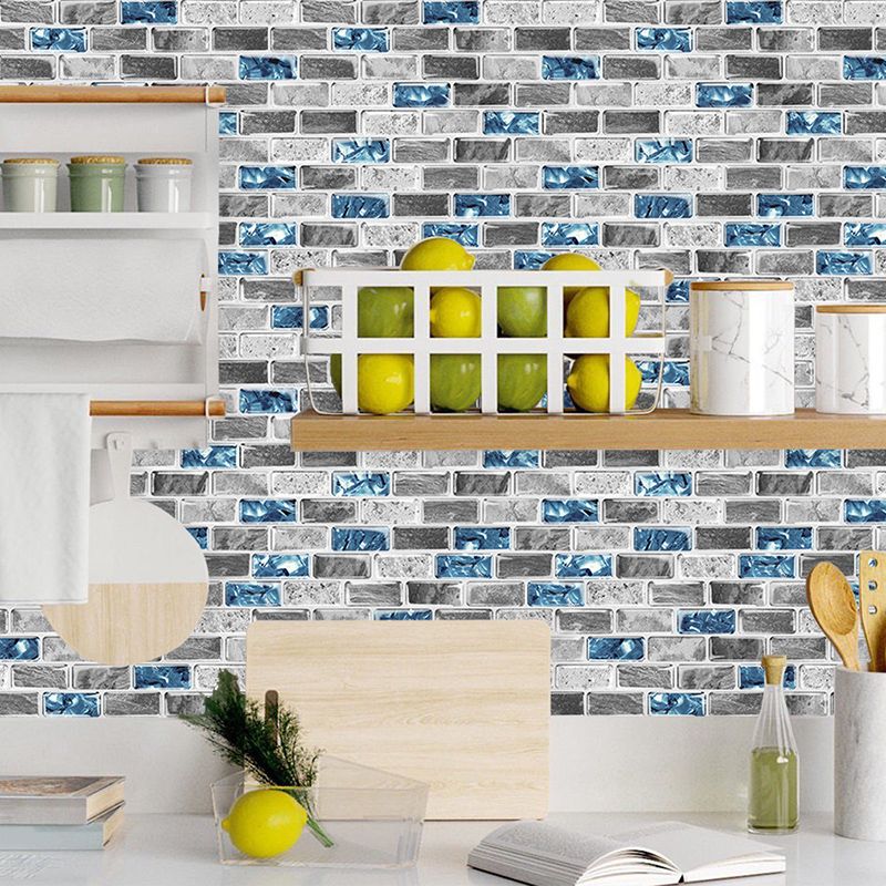 Avtoit | Peel and Stick Wall Tile Rectangle PVC Subway Waterproof Peel & Stick Tile 10-Pack
