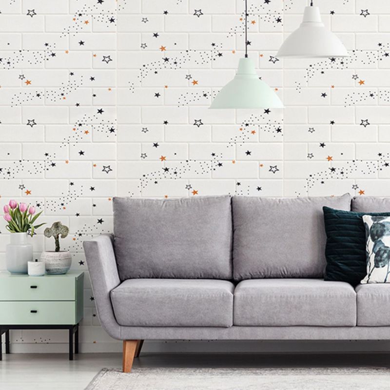 Avtoit | XPE Foam Wall Cladding Star Pattern Square Waterproof Wall Cladding for the Living Room