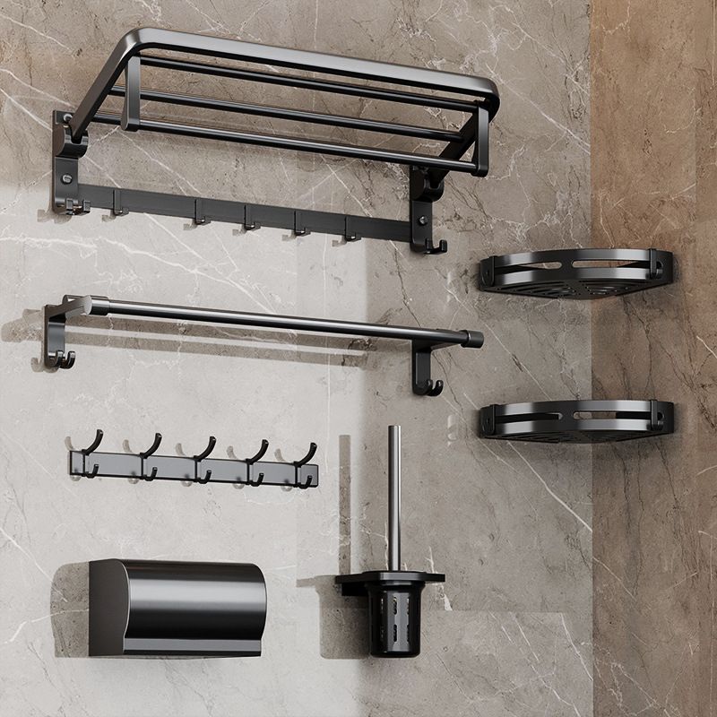 Avtoit | Traditional Aluminum Bathroom Accessories Set Black Bathroom Accessories Kit