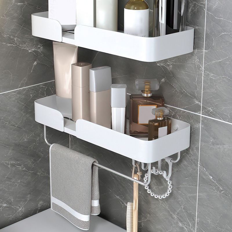 Avtoit | White Bathroom Set Modern 1/2/3 - Pieces Stainless Steel Bathroom Shelf