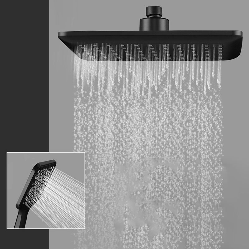 Avtoit | Modern square matte black shower head rainfall shower head combo