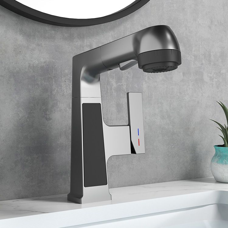 Avtoit | Modern Sink Faucet Pull-Down Lever Handle Brass Faucet Bathroom