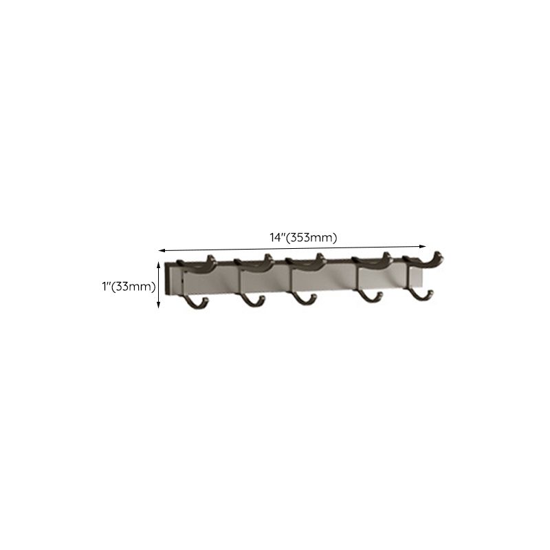 Avtoit | Modern Bathroom Accessories Set in Gray with Bathroom Shelf/Towel Holder/Robe Hooks & Paper Holder