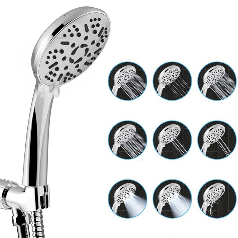 Avtoit | Modern Style Dual Showerhead 9-Spray Silver Wall-Mounted Showerhead
