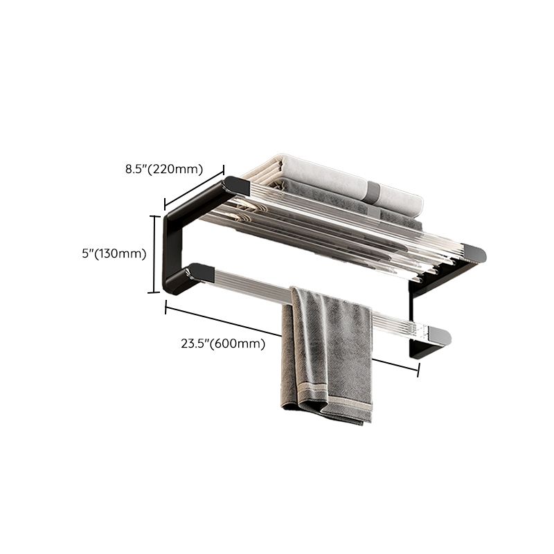 Avtoit | Black Bathroom Set Metallic & Acrylic Bathroom Accessories Set made of Stainless Steel Aluminium