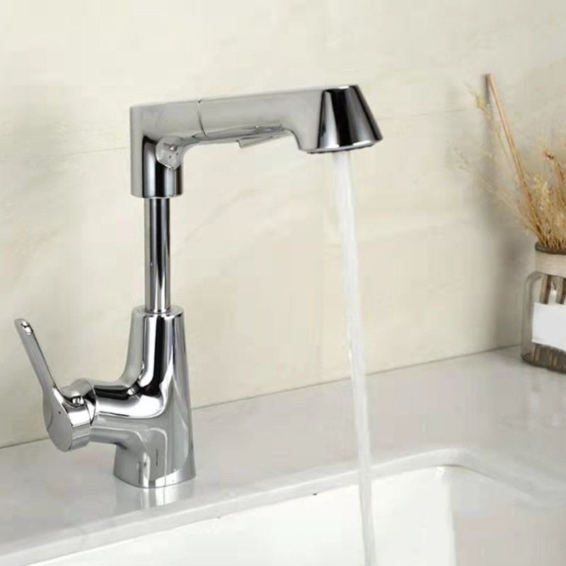 Avtoit | Centered Sink Faucet Contemporary Pull-Out Faucet with Single Handle Operation