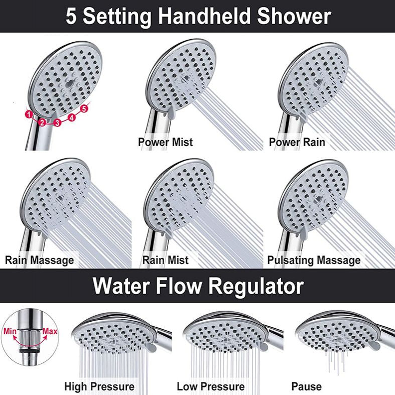 Avtoit | Square Shape Double Shower Heads Modern Home Metal Double Shower Heads