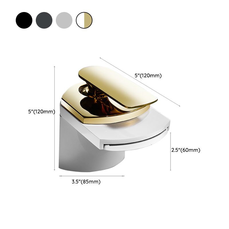 Avtoit | Bathroom Sink Faucet Lever Handle Brass Waterfall Spout Sink Faucet