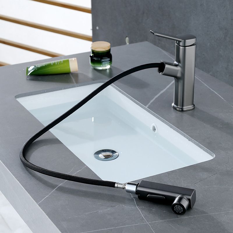 Avtoit | Modern bathroom sink faucet with brass lever handles and swivel spout