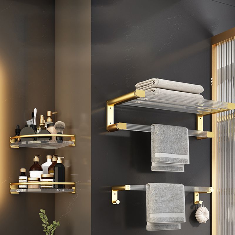 Avtoit | 6-piece bathroom accessory set made of gold-colored metal bathroom hardware set