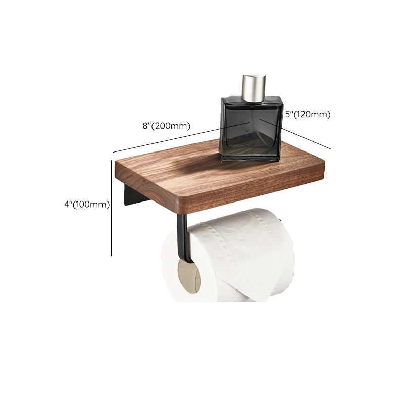Avtoit | Wood and Aluminum Bath Accessory Set Black Bathroom Accessory Kit