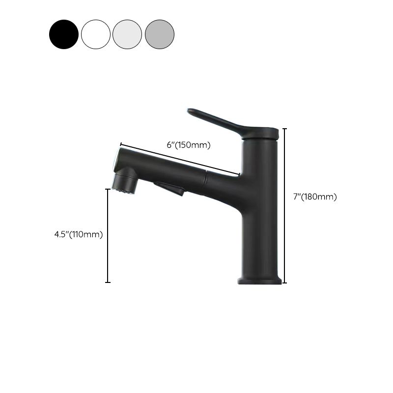 Avtoit | Pull-out simple bathroom sink tap 1 hole single lever faucet