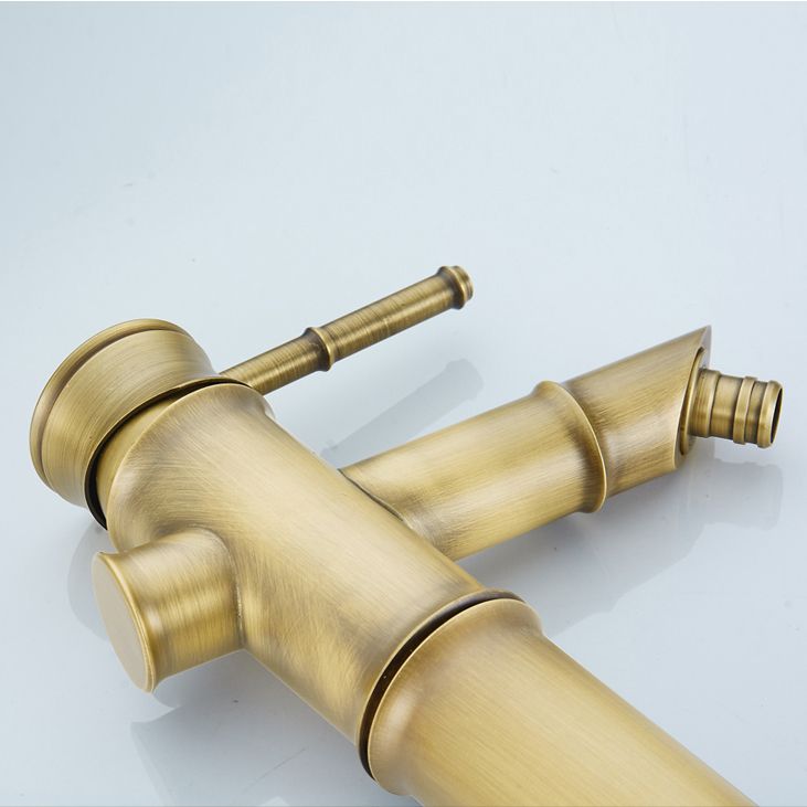 Avtoit | Farmhouse Vessel Sink Faucet Copper 1-Handle Low Arc Vessel Faucet for Bathroom