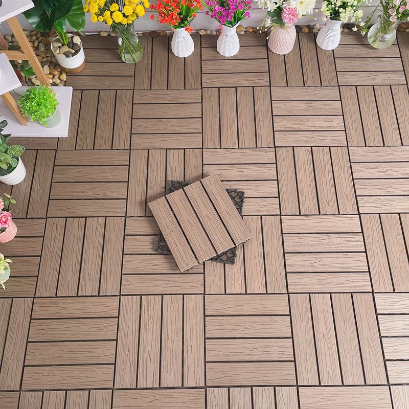 Avtoit | Waterproof Decking Board Strips Composite Square Outdoor Decking Tile Terrace