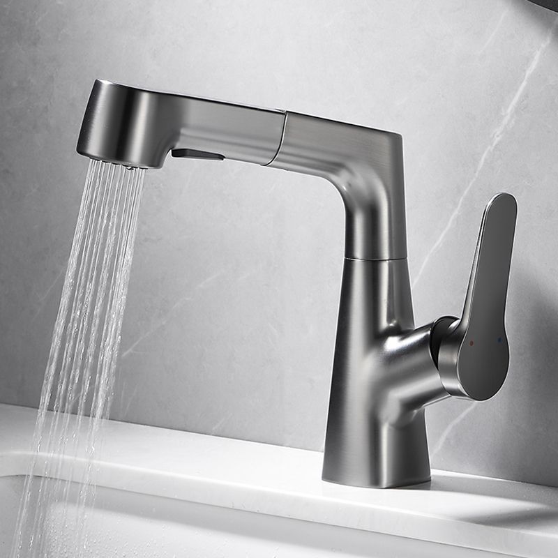 Avtoit | Bathroom vessel faucet high arc three-way spout single-handle faucet with pull-out sprayer