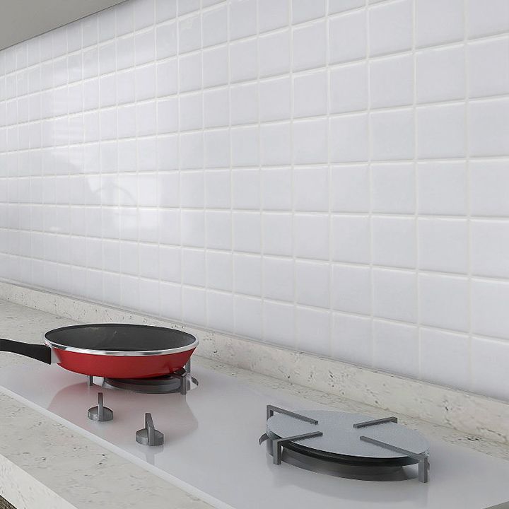 Avtoit | White Mosaic Peel & Stick Tile Waterproof Kitchen Backsplash Wallpaper