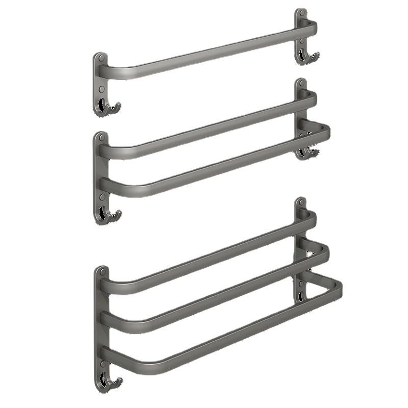 Avtoit | 2-piece modern bathroom accessory set made of aluminum matte gray towel bar