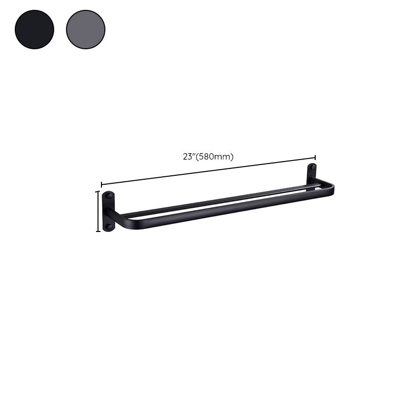 Avtoit | Modern Bathroom Accessory Set Matte Black/Grey Bathroom Shelf/Towel Holder & Paper Holder