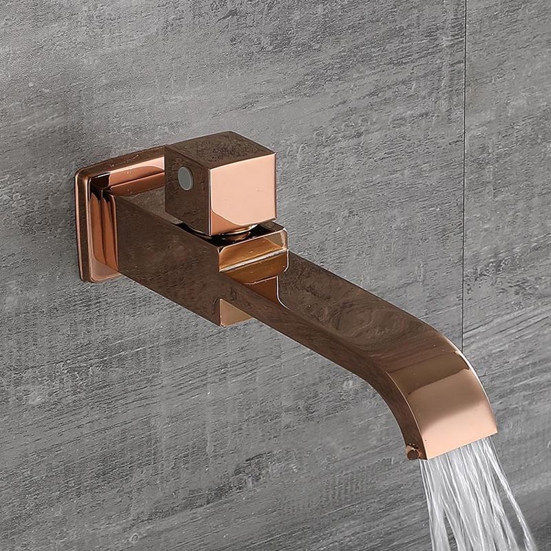 Avtoit | Contemporary Wall Mounted Bathroom Faucet Handle Knob Solid Brass Square Faucet