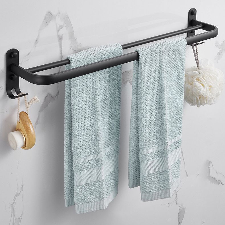 Avtoit | Modern Aluminum Bathroom Accessory Set Matte Black Bathroom Shelf/Towel Holder/Paper Holder