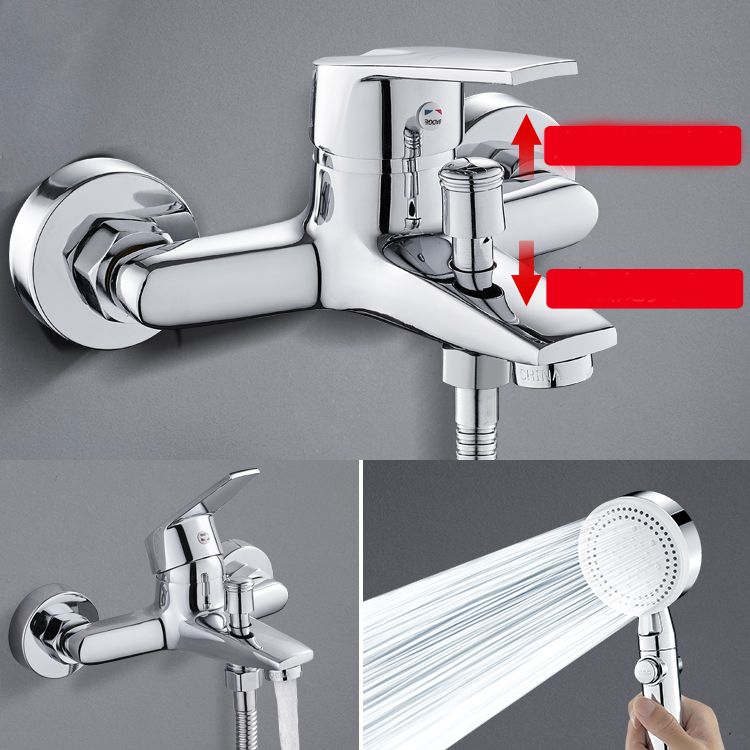Avtoit | Contemporary Wall-Mounted Bathroom Faucet Lever Handles 2-Hole Faucet Brass Faucet
