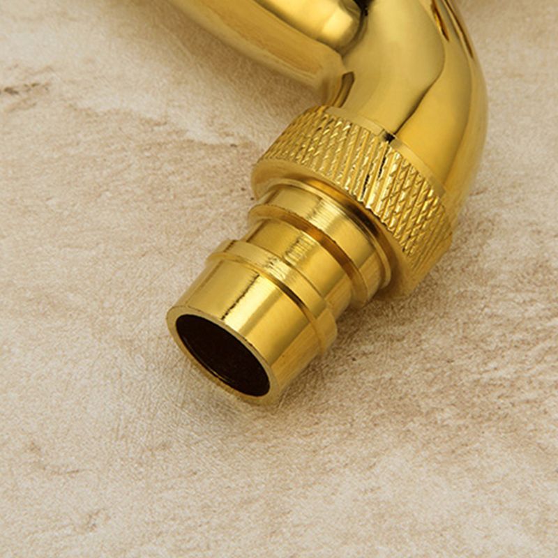 Avtoit | Glam Wall-mounted Bathroom Faucet Cross Handle Low Arc Round Basin Faucet