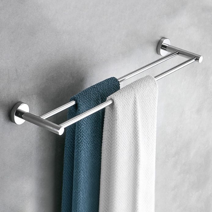 Avtoit | Polished Chrome Modern Bathroom Accessories Set with Towel Bar/Paper Holder