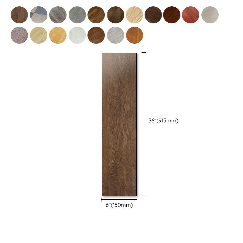 Avtoit | Rectangle PVC Flooring Smooth Peel and Stick Wood Look Vinyl Floor