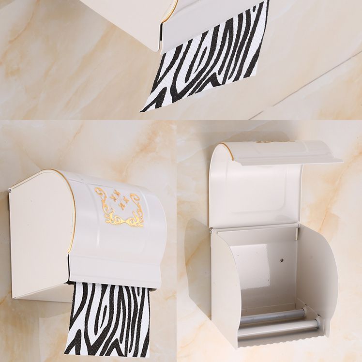 Avtoit | Vintage Bathroom Accessory Set Aluminum Paper Holder in White