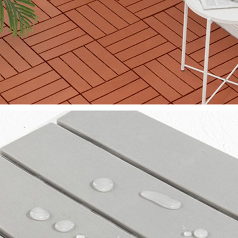 Avtoit | 30 cm X 30 cm 4-Slat Square Deck/Patio Floor Tiles Snap Fit Installation Floor Tiles