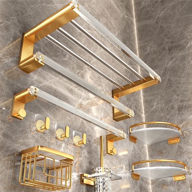Avtoit | Modern Golden Bathroom Accessories Single Piece or in Set with Bathroom Shelf