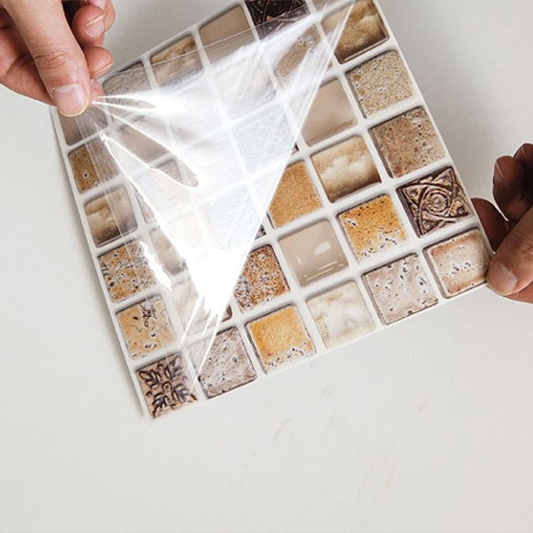 Avtoit | Plastic Peel & Stick Mosaic Tiles Mosaic Wallpaper with Square Shape