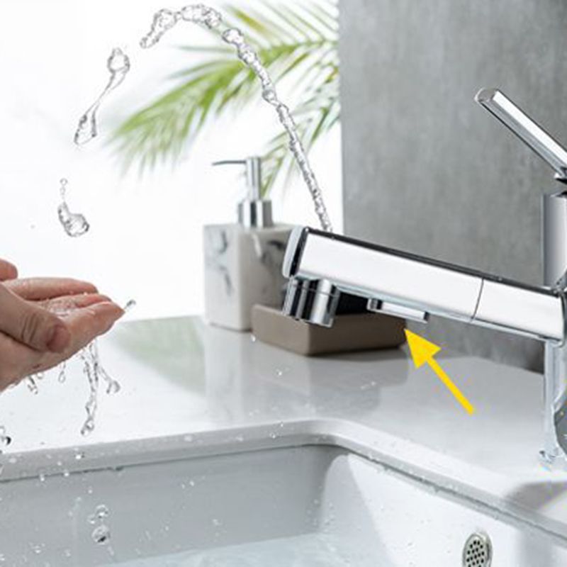 Avtoit | Contemporary Vessel Sink Faucet Copper Single Handle Low Arc Pull Down Vessel Faucet