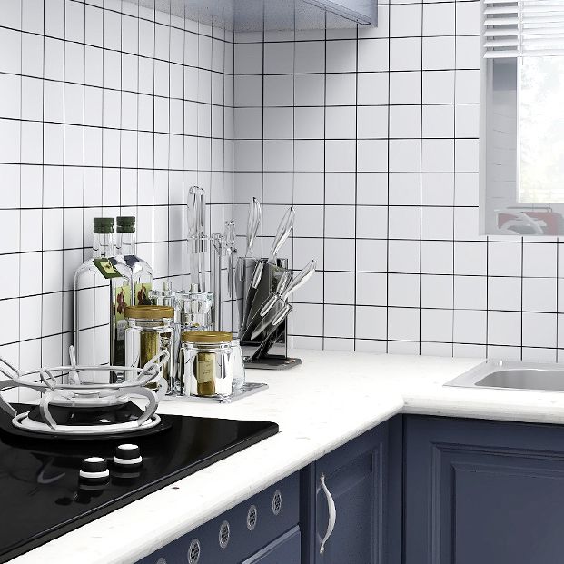 Avtoit | Rectangular PVC 12" X 23" 6-Pack Peel and Stick Wall Tile Kitchen and Bathroom Back Splash