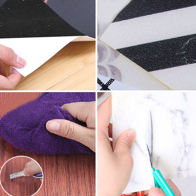 Avtoit | Modern PVC Flooring Peel and Stick Geometric Printed Vinyl Plank Flooring