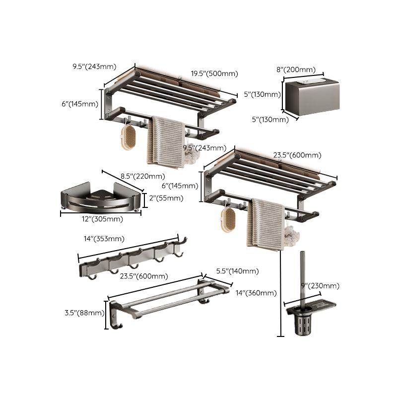 Avtoit | Modern Bathroom Accessories Set Adhesive Mount Bathroom Accessories Set
