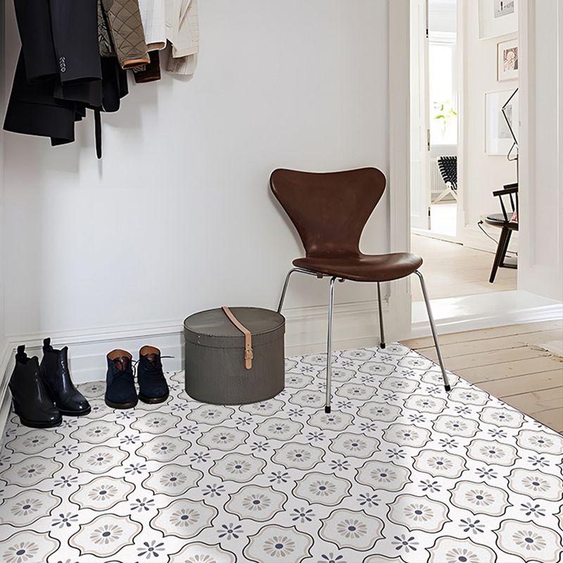 Avtoit | Square Indoor Vinyl Flooring Self-Adhesive Flower Pattern Waterproof Vinyl Flooring