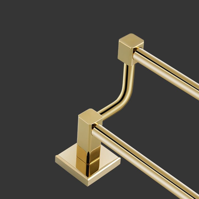 Avtoit | Gold Modern Bathroom Set, Polished Gold, 4 Pieces, Towel Holder, Paper Holder