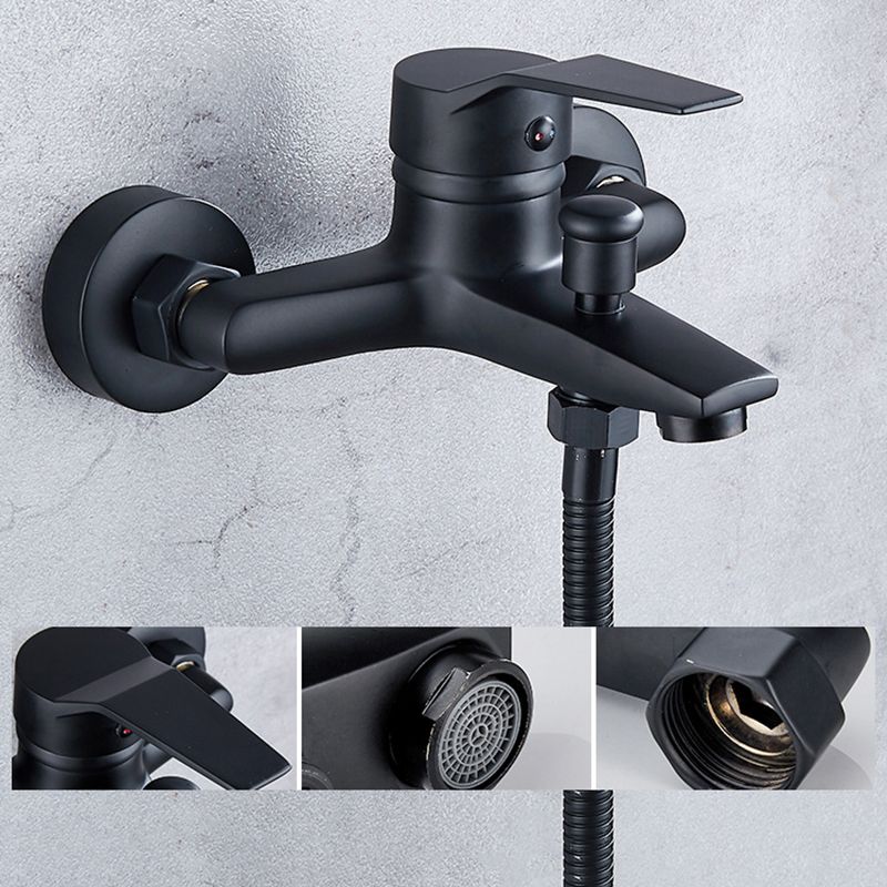 Avtoit | Brass Wall-Mounted Shower System Single Handle Shower with Lever Handle