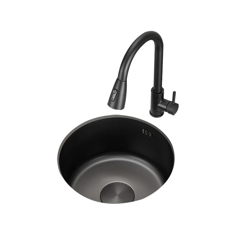 Avtoit | Kitchen Sink Round Single Bowl Color and Scratch Resistant Under-mounted Stainless Steel Kitchen Sink
