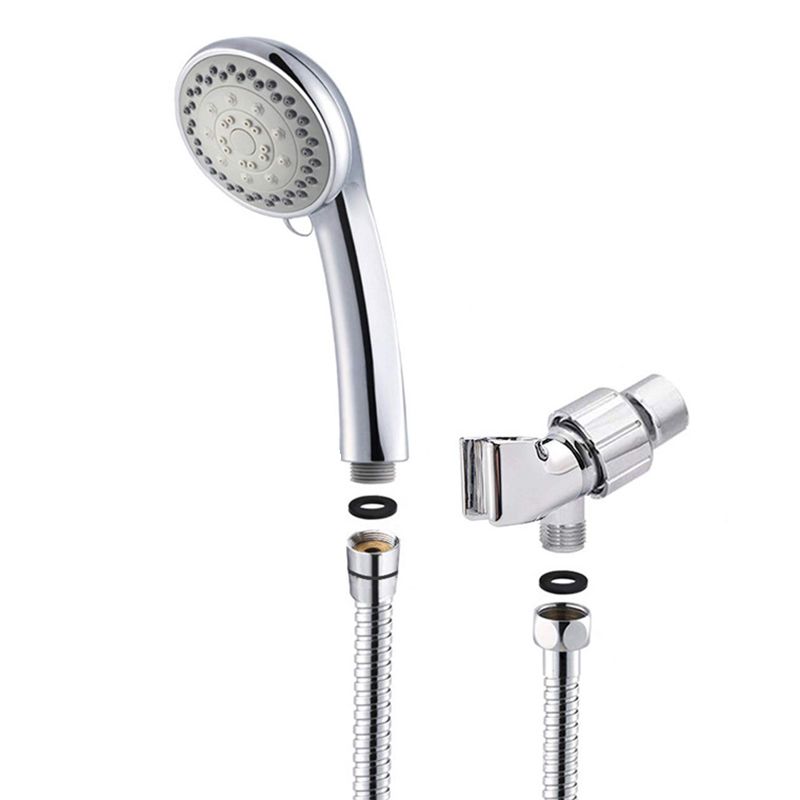 Avtoit | Round Handheld Showerhead in Silver Leak-Resistant Wall-Mounted Showerhead