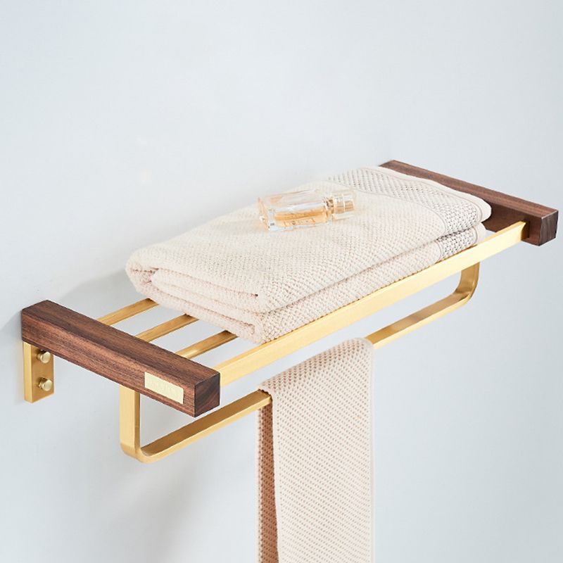 Avtoit | Wood and Aluminum Bath Hardware Set Golden Bathroom Accessory Set