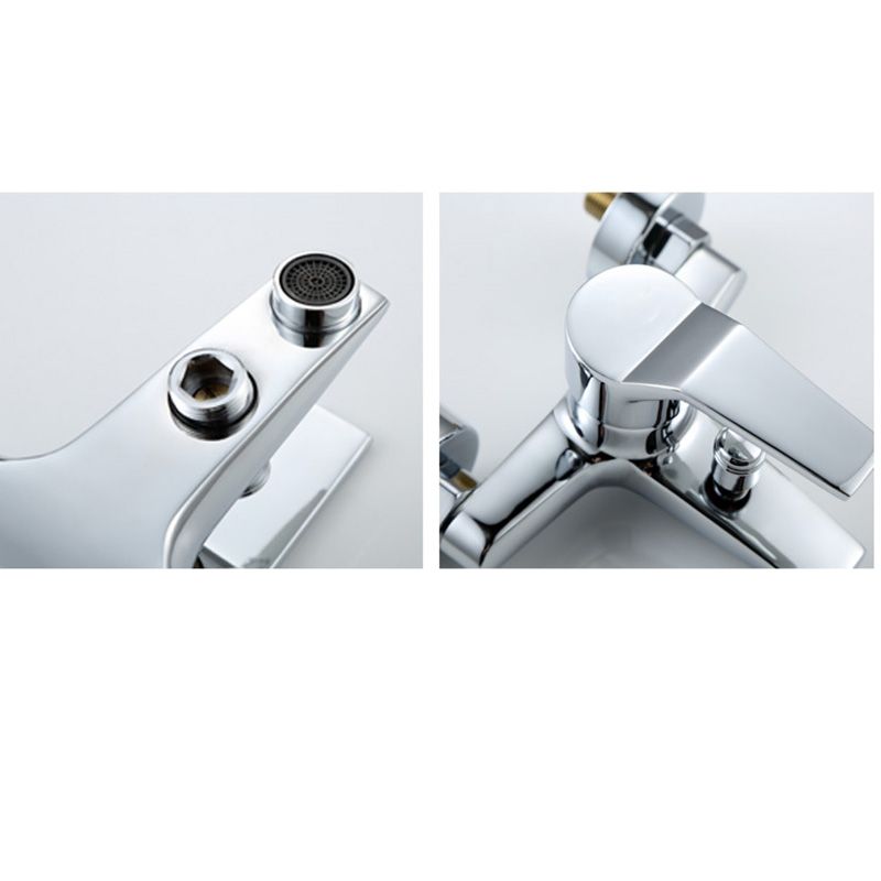 Avtoit | Modern Silver Faucet Copper with 1-Handle 2-Hole Bathroom Faucet