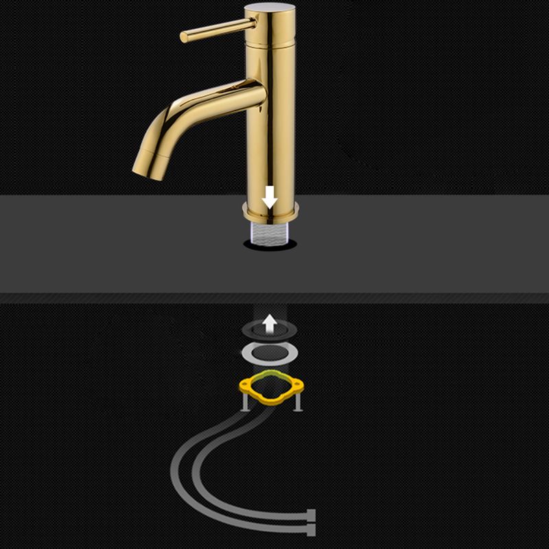 Avtoit | Modern 1-Hand Basin Faucet Gold Brushed Sink Faucet Brass