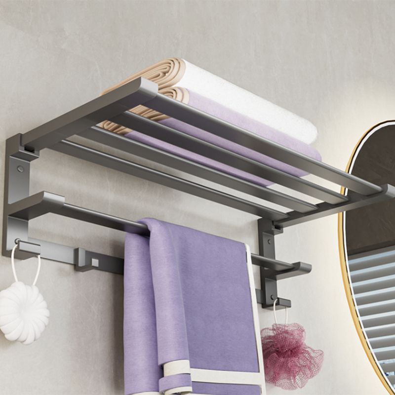 Avtoit | Modern Gray Bathroom Accessories Set Bathroom Shelf Towel Bar Bathroom Accessories Set