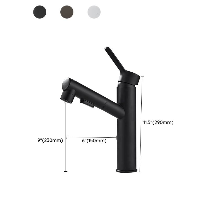Avtoit | Bathroom Vessel Faucet Swivel Spout Single Handle Faucet with Pull-Out Spray Head