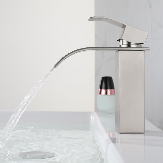Avtoit | Industrial Faucets Faucet Stainless Steel Lever Handles Waterfall Spout Bathroom Faucet