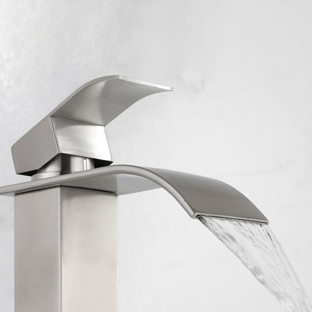 Avtoit | Industrial Faucets Faucet Stainless Steel Lever Handles Waterfall Spout Bathroom Faucet