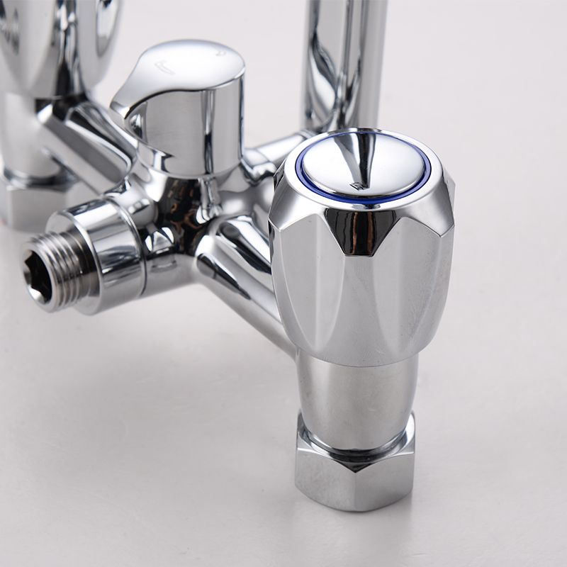Avtoit | Contemporary Bathtub Faucet Trim Chrome Wall-Mounted Swivel Spout with Hand Shower